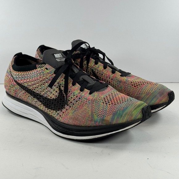 Nike Flyknit Racer Multicolored Athletic Running Shoes Men US 11 UK 10 EUR 45 - Picture 2 of 12